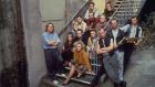 Alan Parker with the cast of The Commitments in 1991 