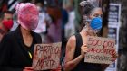 Protest against President Bolsonaro’s handling of the pandemic. Photograph: MIchael Dantas/AFP via Getty Images