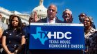 Chairman of the Texas House Democratic Caucus Chris Turner speaks at a news conference held by Democratic members of the Texas state legislature. Photograph: Michael Reynolds/EPA
