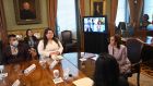 US vice-president Kamala Harris meets Deferred Action for Childhood Arrivals  stakeholders: “The status quo of people living with uncertainty from one case to another is simply wrong.” Photograph: Mandel Ngan/AFP 