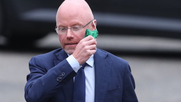 Minister for Health Stephen Donnelly arriving for the Cabinet meeting at Dublin Castle. Photograph: Niall Carson/PA Wire