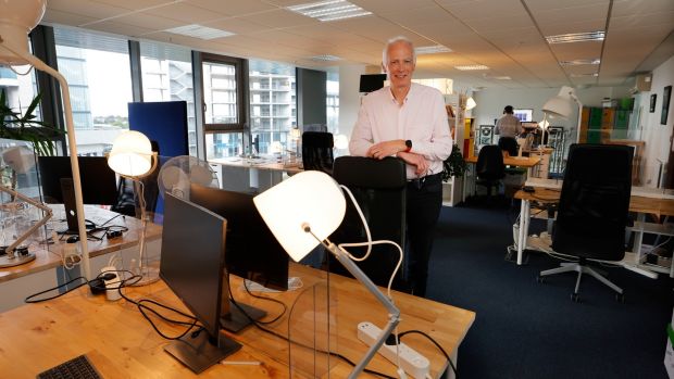 Mike Hannigan, manager of coworkinn in The Cube offices, Beacon South Quarter, Sandyford. Photograph: Alan Betson/The Irish Times