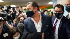  US actor Leonardo DiCaprio attending on day three of Cop26  in Glasgow, Scotland. Photograph:   Ian Forsyth/Getty Images