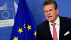 The European Union’s negotiator Maros Sefcovic will be in London for talks with his UK counterpart  David Frost. Photograph: VIRGINIA MAYO/POOL/AFP via Getty Images