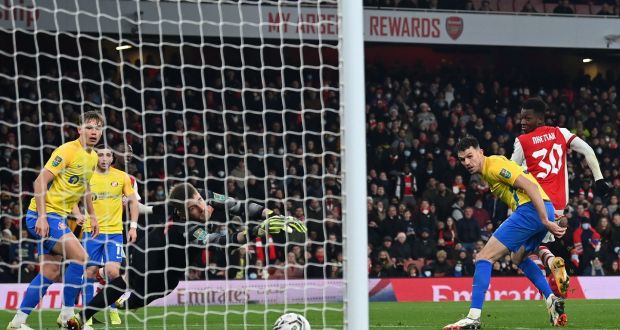 Eddie Nketiah hat-trick sees Arsenal sweep Sunderland