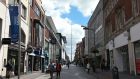 Henry Street during lockdown: The more people work from home rather than returning to city centre offices, the more small city-centre enterprises will close. Photograph: Laura Hutton 