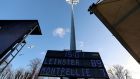 The scoreboard at the RDS tells the sorry story for  Montpellier following their crushing defeat to Leinster in the Champions Cup. Photograph: James Crombie/Inho 