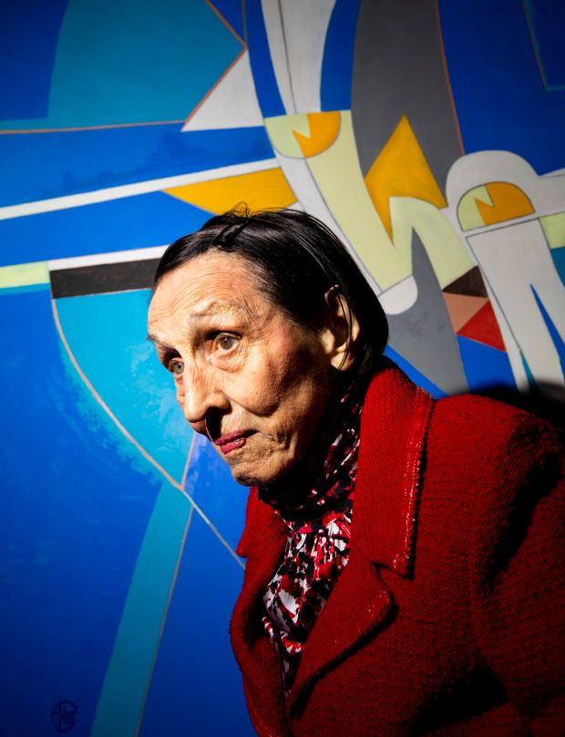 The artist Francoise Gilot, former wife of Pablo Picasso, at her home in New York. Photograph: Landon Nordeman/New York Times