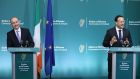 Taoiseach Micheál Martin and Tánaiste  Leo Varadkar: Will Micheál sing a Meat Loaf song? He won’t do that. Photograph: Julien Behal.