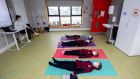 Pupils of Corpus Christi, Moyross, Limerick, take part in a mindfulness class at the new ‘wellness hub’. Photograph: Alan Place