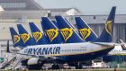 Ryanair plans to fly 120 times a week across 25 routes, to destinations including favoured holiday locations such as Faro, Lanzarote and Tenerife. Photograph: Paul Faith/AFP via Getty Images