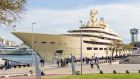A superyacht in the port of Barcelona, Spain. Photograph: iStock