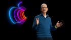 Apple CEO Tim Cook announces a new lineup of products during a special event in California. Photograph:  Brooks Kraft/Apple Inc. via Getty Images