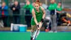 Sinead Loughran scored a goal in Pembroke’s win over Belfast Harlequins on Saturday. Photograph: Morgan Treacy/Inpho