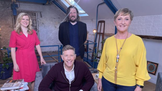 Presenter Dermot Bannon with Nuala Carey, Patrick Freyne and Majella O’Donnell