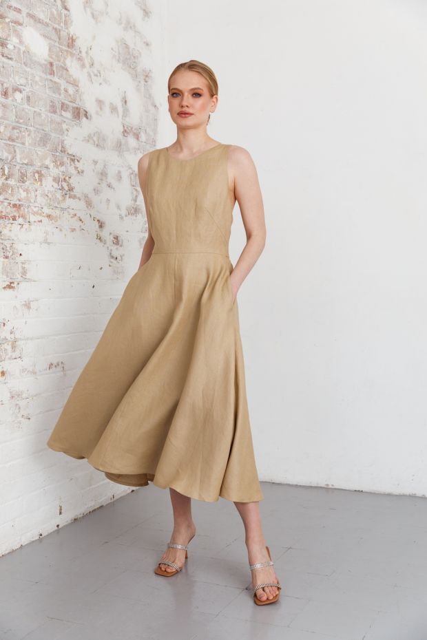 linen cocktail dress