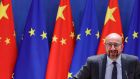  European Council president Charles Michel: ‘We hope China will take into account the importance of its international image.’  Photograph: EPA/Olivier Matthys / Pool