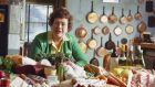 American chef, author and TV host Julia Child in her kitchen in  Cambridge, Massachusetts in 1972. Photograph: Hans Namuth/Getty Image