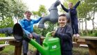  At the launch of Irish Water’s   conservation calculator was John O’Donoghue from Irish Water, with pupils Abderahim Taicha (7) and Eve McClean (11) from Scoil Treasa Naofa, Dublin. Photograph: Conor McCabe Photography