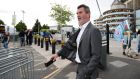  Roy Keane  leaves the Etihad stadium after the Premier League match between Manchester City and Aston Villa. Photograph:  Cameron Smith/Getty Images