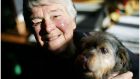 Author Dervla Murphy and dog at home in Lismore in  February 2010, when Rosita Boland interviewed her. Photograph: Bryan O’Brien
