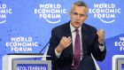 NATO secretary general Jens Stoltenberg addresses the assembly at the World Economic Forum annual meeting in Davos. Photograph: Fabrice Coffrini/AFP via Getty Images
