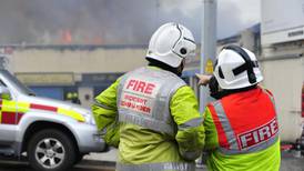 Fire fighters  dealing with fire at Stryker facility in Limerick