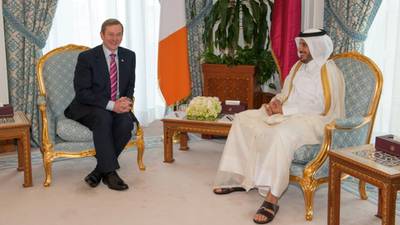 Enda Kenny in sparkling mood in Qatar amid talk of investment and soccer