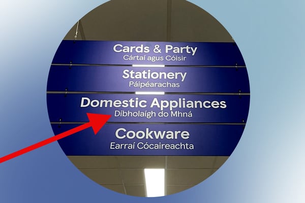 Galway Tesco sends out mixed messages to women with sign that got lost in translation