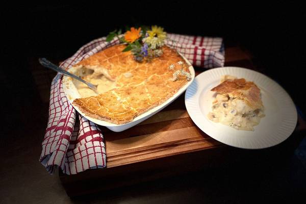 Comforting chicken and mushroom pie with mouth-watering flavours