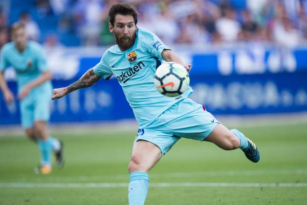 Lionel Messi enjoys another Barcelona milestone with double