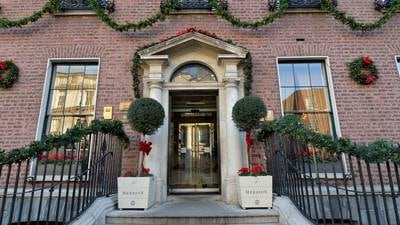 Merrion Hotel and staff housing,  credit unions lending, and Christmas gifts with a financial theme 
