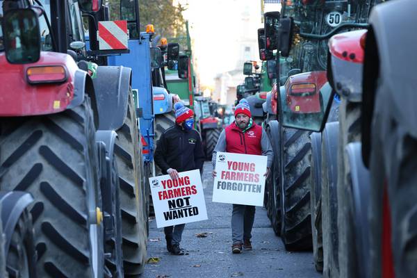 Irish farmers ‘foisted’ with carbon emissions reductions, protest hears
