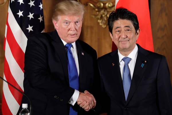 Trump accuses Japan of not trading fairly on first stop of tour
