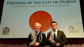 Brian O’Driscoll  and Fr Peter McVerry now  expected to protect Dublin from attack