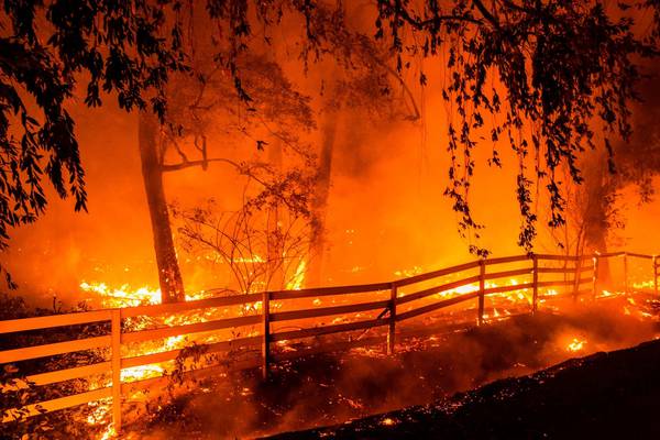 Fire threatens LA homes as blaze in California wine country rages on