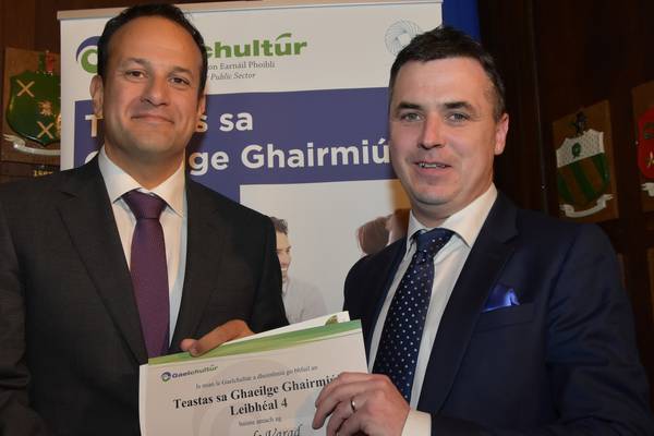 Maith an fear: Taoiseach awarded certificate for Irish language course