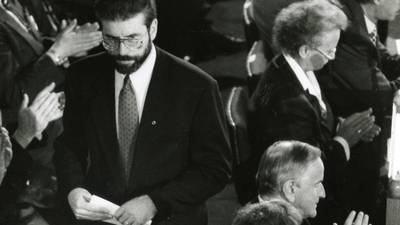 State papers: Mary Robinson-Gerry Adams handshake angered NI office