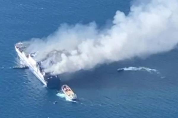 Eight passengers missing after fire breaks out on Greece-Italy ferry