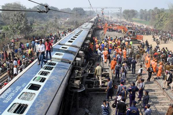 Seven killed after train derails in eastern India