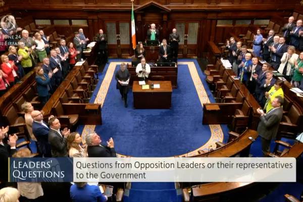 Standing ovation in Dáil for Natasha O’Brien for bravery in ‘speaking up’ 