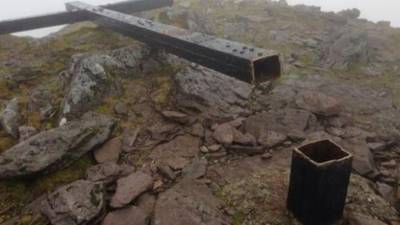 Gardaí sent to Ireland’s highest peak to investigate felled cross