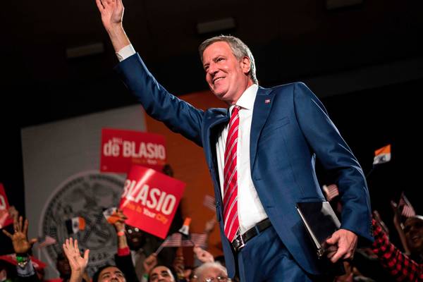 New York mayor Bill de Blasio announces presidential bid