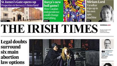 ‘Irish Times’ dominates nominations for journalism awards