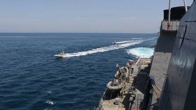 Iranian boats come ‘dangerously’ close to US navy warships