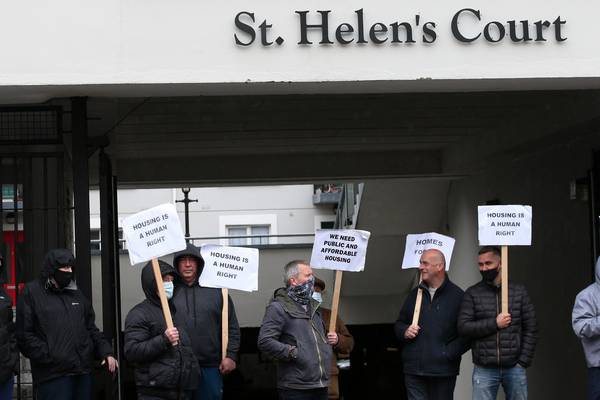 St Helen’s Court residents in Dún Laoghaire protest against eviction