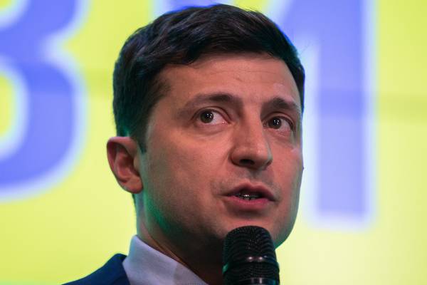 Comedian leads in Ukrainian presidential election