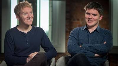 Collison brothers worth an estimated $11.5bn each