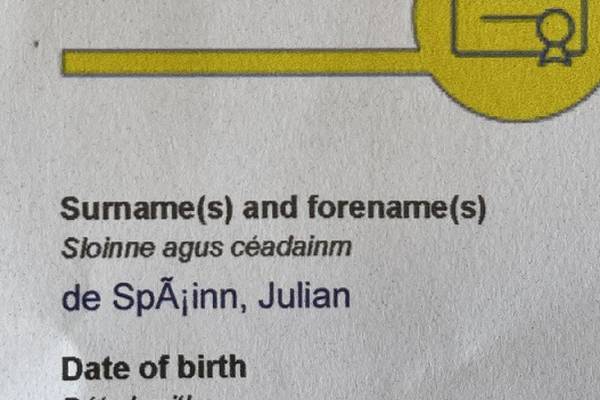 People with Irish names report corrupted spellings on digital Covid cert