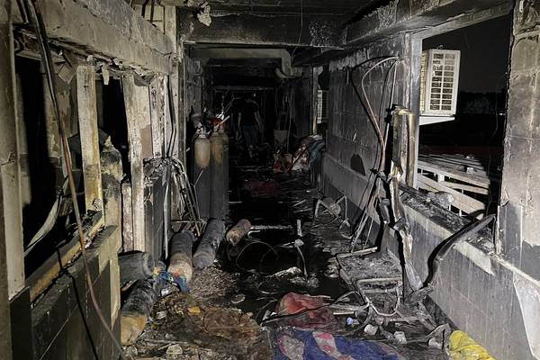 At least 82 die in Baghdad Covid hospital fire sparked by oxygen tank explosion